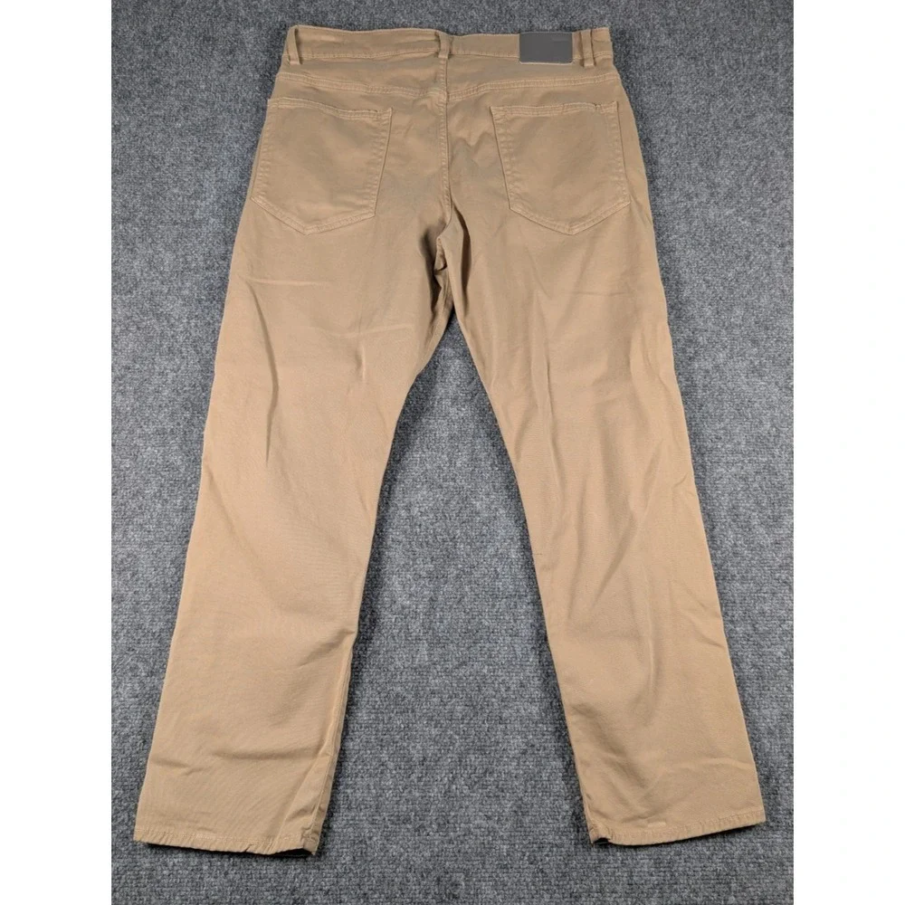 6397 Shorty Chino Pants Unisex 30 Khaki Stretch Casual Button Fly Made In‎ Italy